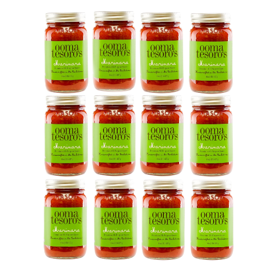 Case of 16oz Jars (12) — Ooma Tesoro's Marinara Sauce